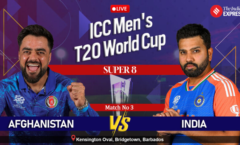 IND vs AFG Live Score, T20 World Cup Match Today: Get India vs Afghanistan Live Updates at Kensington Oval in Bridgetown, Barbados.