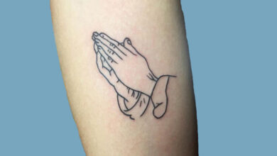 Cool And Stylish Praying Hands Tattoo Designs