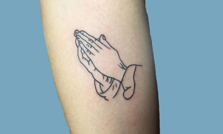 Cool And Stylish Praying Hands Tattoo Designs