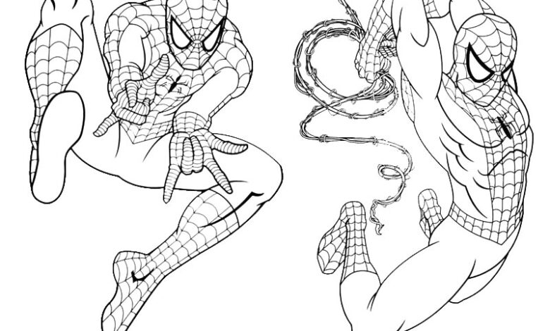 spiderman coloring pages