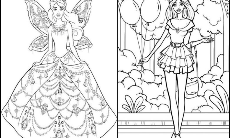 barbie coloring pages