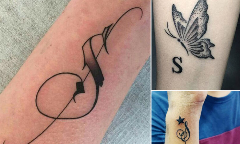 S Letter Tattoo Designs