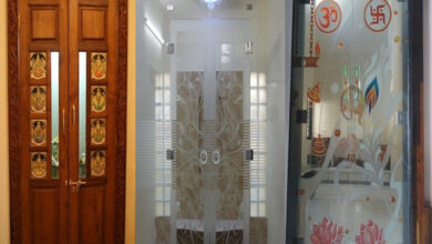 15+ Beautiful Pooja Room Door Designs With Images 2024