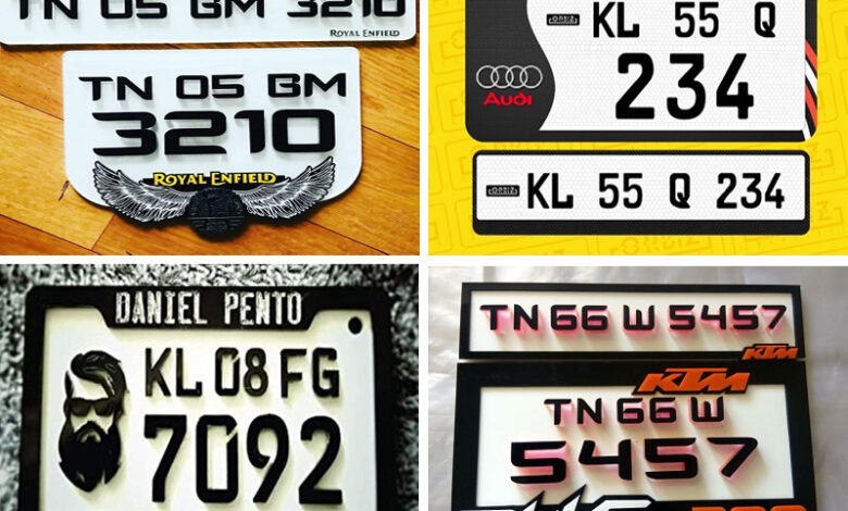 20 Stylish Bike Number Plate Designs in India 2024