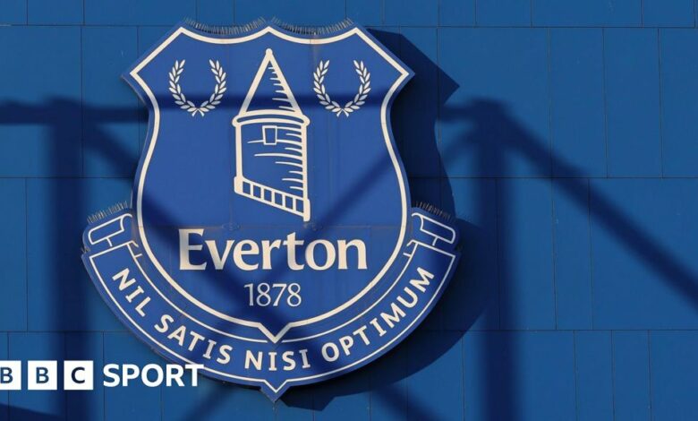 Everton crest at Goodison Park