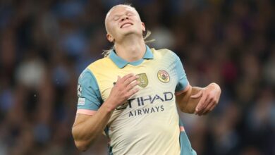 Why is Erling Haaland not playing for Man City against Watford tonight?