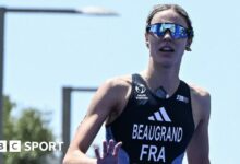 France's world and Olympic champion Cassandre Beaugrand in action