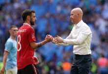 Bruno Fernandes remembers good times with Eric ten Hag, as others say time is up