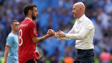 Bruno Fernandes remembers good times with Eric ten Hag, as others say time is up