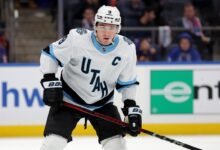 Clayton Keller looks to continue powering up Utah against winless Sharks