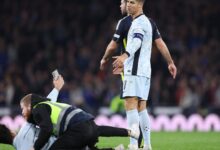 Cristiano Ronaldo swore at referee and was inches away from pitch invader in Scotland clash