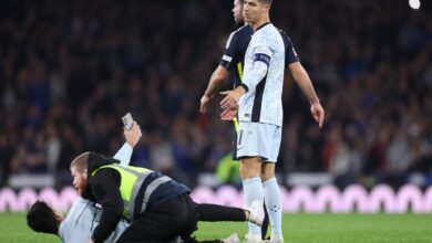 Cristiano Ronaldo swore at referee and was inches away from pitch invader in Scotland clash