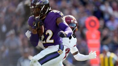 Derrick Henry plays as Baltimore Ravens beat Washington Commanders