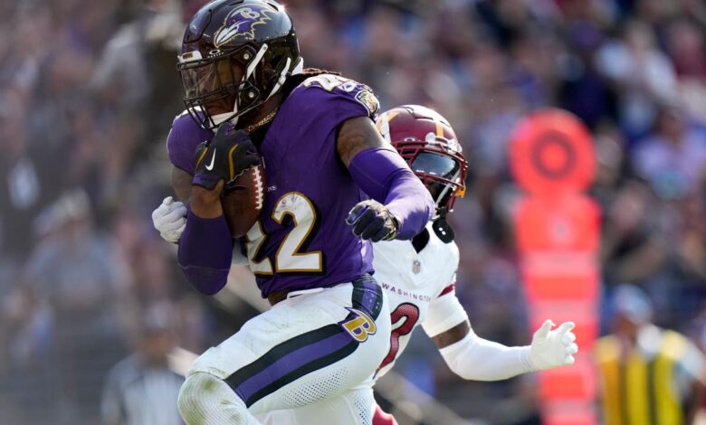 Derrick Henry plays as Baltimore Ravens beat Washington Commanders