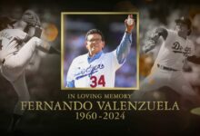 Dodgers fans commemorate the late Fernando Valenzuela ahead of World Series