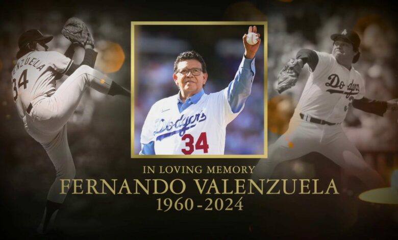 Dodgers fans commemorate the late Fernando Valenzuela ahead of World Series