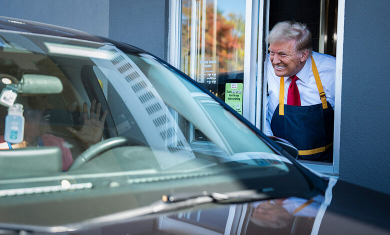 Donald Trump plays at that McDonald's I once knew