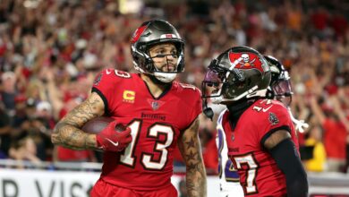 Mike Evans injury update: Buccaneers WR out of 'Monday Night Football' after re-injuring hamstring