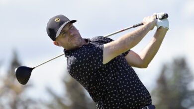 Taylor Pendrith (61) in control at Shriners Children's Open