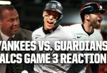 Yankees vs. Guardians ALC Game 3: Alex Rodriguez, Derek Jeter, Daivd Oritz react to Cleveland