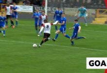 Watch Omar Holness double Hednesford Town's lead against Gainsborough Trinity